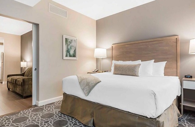 Studio sleeps 4; kitchen - 1 partial; bedding includes 1 king bed, 1 sofa bed