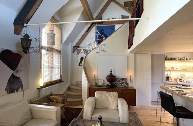 Stylish two-bedroom condo with free parking.