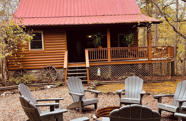Summer, in a Ouachita Mt cabin, close to lake crystal digging, hiking, biking