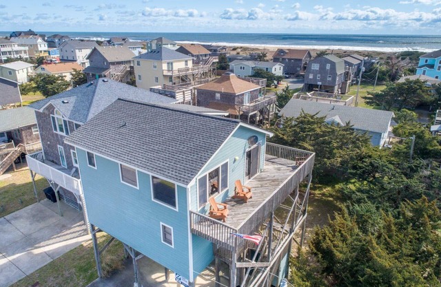 SUMMER SAVINGS - Oceanview Home in Avon with Screened Porch, Cargo Lift, Grill