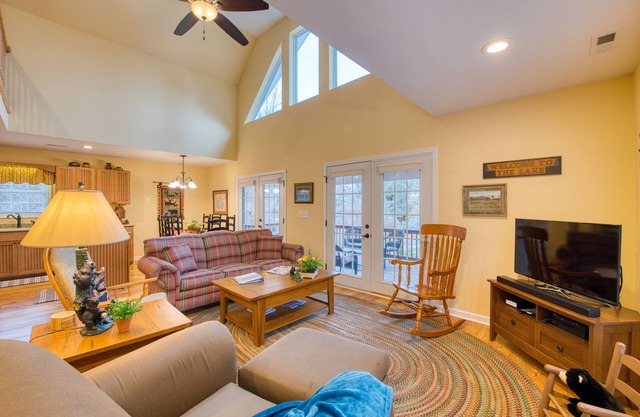 Sunny two-level home near the lake with free WiFi, AC, pool & skylights on deck