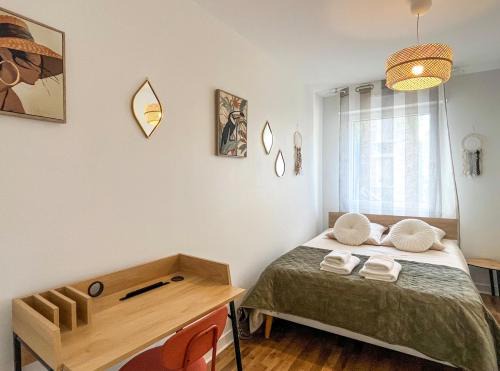 T2 cosy avec parking gratuit & transports au pied