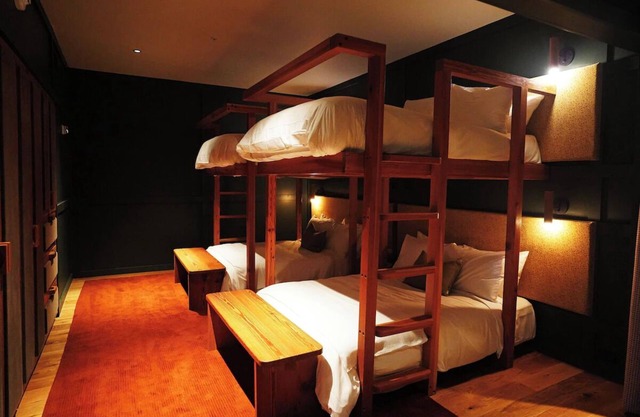 The Albert | Bunk Room | 4 Queen Beds, Pool & Lounge Area
