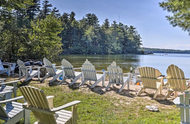 The Den Raymond Home with 200 Feet of Sandy Beach!