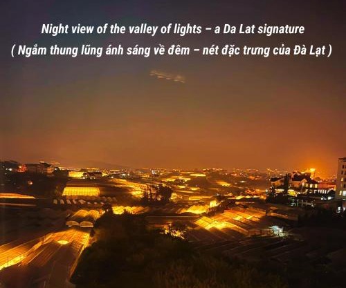 The Unique Home & Cafe Da Lat - Night Light View