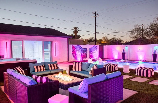This charming and cozy home is the perfect urban retreat! 3BD, 3BTH, nice pool!