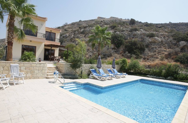 Three bedroom villa, private big pool, garden . Just 200 metres from the beach