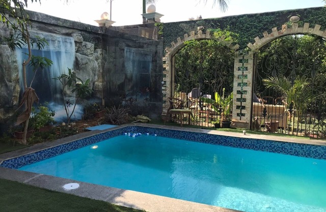 Trio villa with 5 bedroomsm and coverable private pool in sheik zayd compound