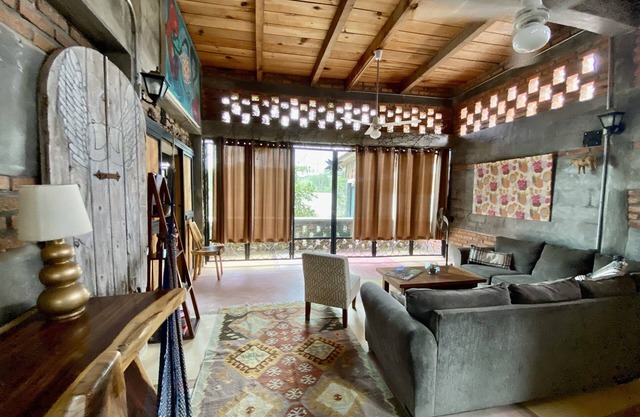 Unique artsy cabin, large window views