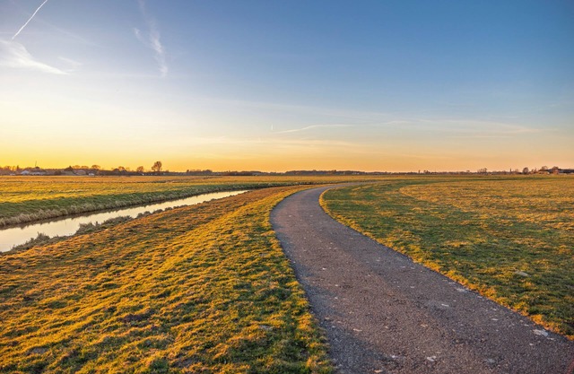 Unobstructed view of meadow, near Leiden