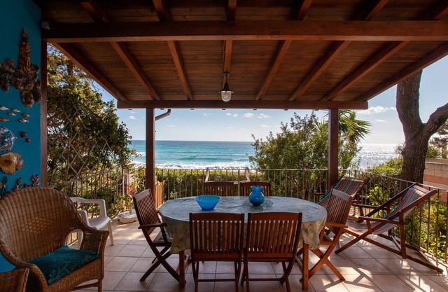 Vacation Home Casa sulla Spiaggia 1 with Sea-View, Terraces & Garden