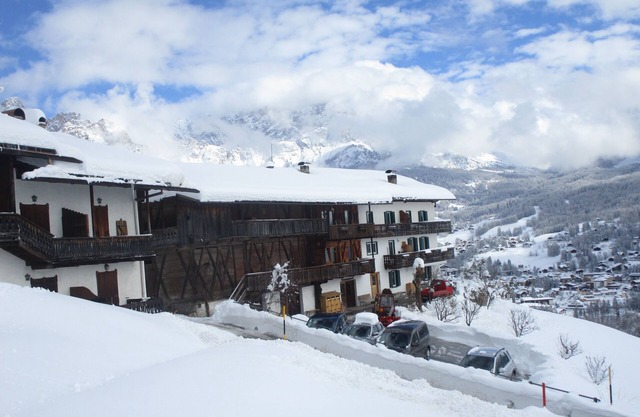 View of the Dolomites of Cortina d'Ampezzo, hospitality and simplicity
