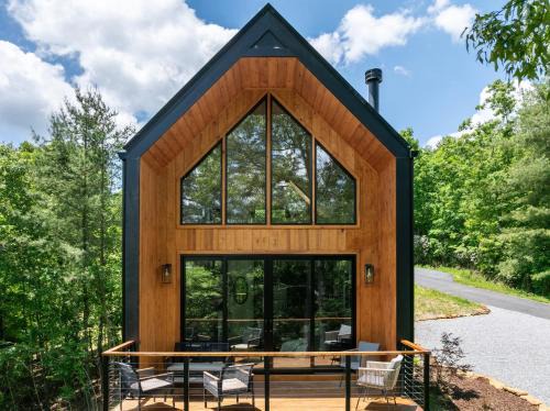 Viking Hut Modern Forest Hideaway Fall Dogs