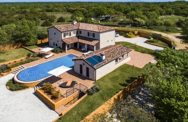 Villa Lux. Ema with heated pool surrounded by Mediterranean vegetation