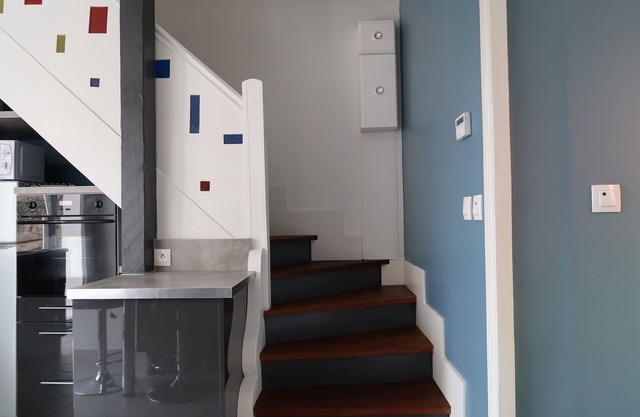 Village house carefully renovated, in a modern and functional spirit.