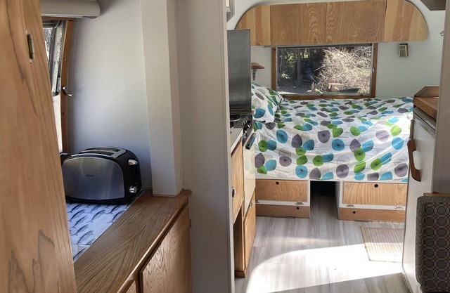 Vintage Airstream retreat on the Cowichan River