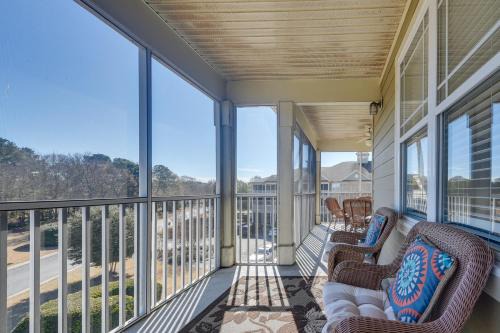 Walk to Crow Creek Golf Club Condo with Pool!