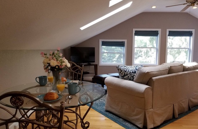 Walk to Everything! Large studio with hot tub in Black Mountain