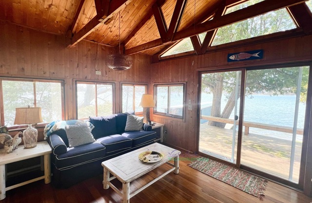 Waterfront home and guest cottage on Lake Leelanau. Pet ok. Sleeps 11.