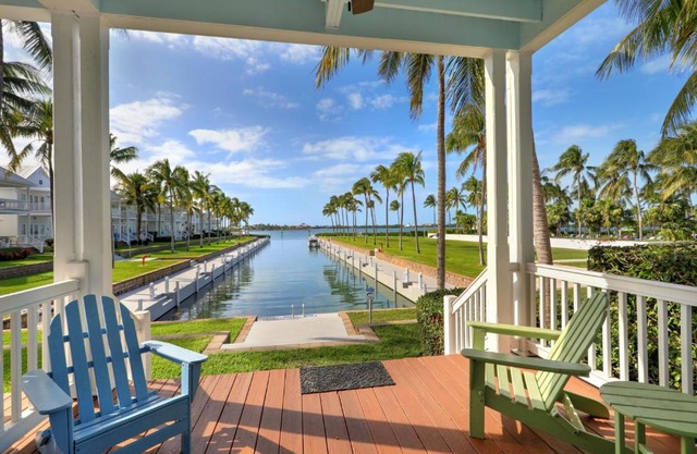 Waterfront luxury Villa 29 with sunset views and boat slip townhouse