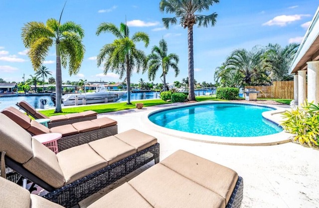 WATERFRONT PARADISE + HEATED POOL! MILE TO BEACH!