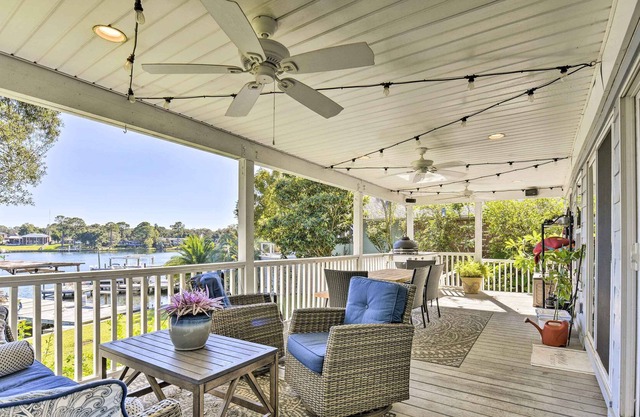 Waterfront Retreat w/ Dock < 3 Mi to Beach!