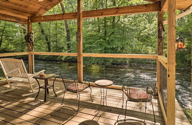 Waynesville Creekside Cottage: Outdoor Relaxation!