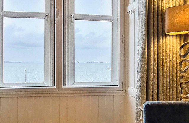 We love the view towards Inchkeith Island over the water.