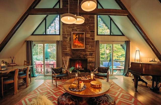 Winter time at Lake Naomi in a Glamorous Mid Century Marvel