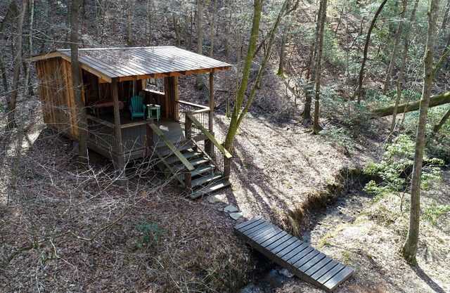 Your Toccoa River Cove! 12 acre private campsite with Adirondack shelter