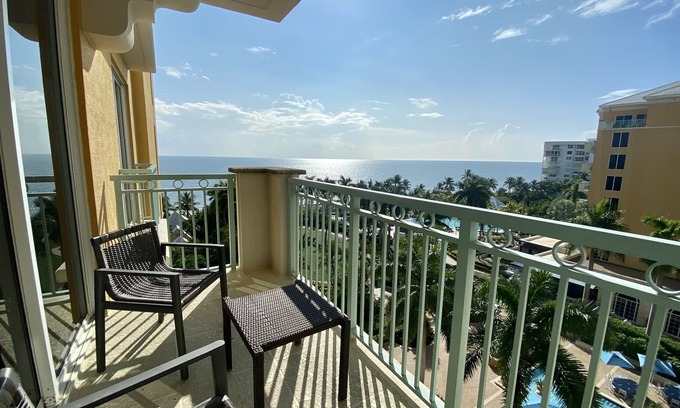 Key Biscayne Hotel | 1 Bdrm Ocean view Res. Suite w balcony, located at The Ritz, in Key Biscayne