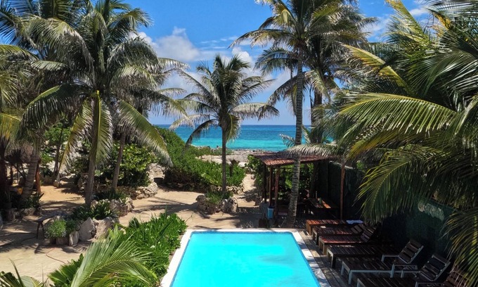 Playa Paraiso Villa | 10 BDR Private Beachfront Villa/Temazcal and Pool ideal for groups and families.