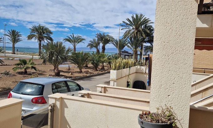 La Azohia Apartment | 2 bedroom, air conditioned beach apartment with patio, sea and mountain view
