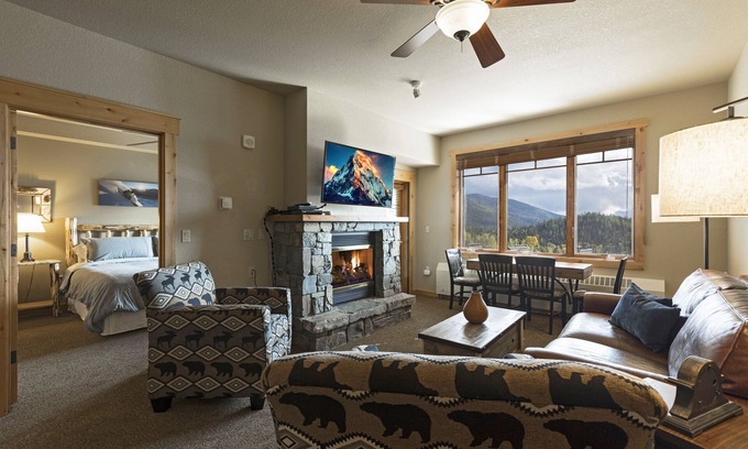 Whitefish Condo | 2 bedroom with incredible views and direct ski in and out! Hot tub/underground parking/gym