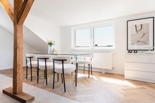 Ruedesheim am Rhein Apartment | 2 BR Loft - LUXUS - MODERN - PARKPLÄTZE - KAFFEE - NETFLIX - WEINBERGBLICK - KÜCHE - BALKON