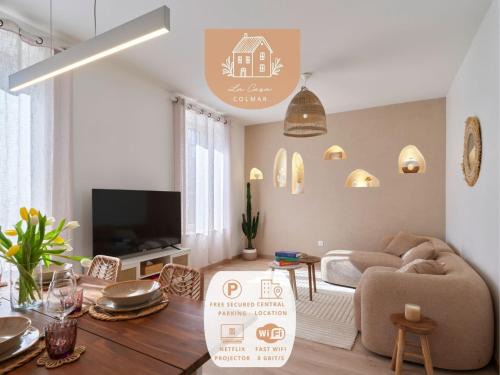Colmar Apartment | 2BR Apartment near Colmar Centre - Boho Style, Hidden Room, Free Parking