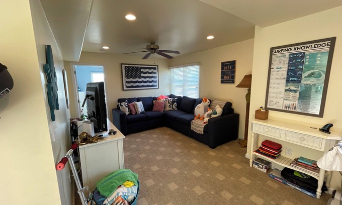 Ship Bottom Condo | 3-bdrm condo in Ship Bottom. 1 block from beach and bars. Surfboards included!