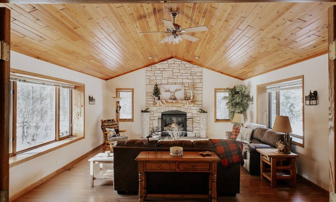 Sayner House | 3 bedroom/2 bath house in St. Germain. Heated garage-backs to snowmobile trail!