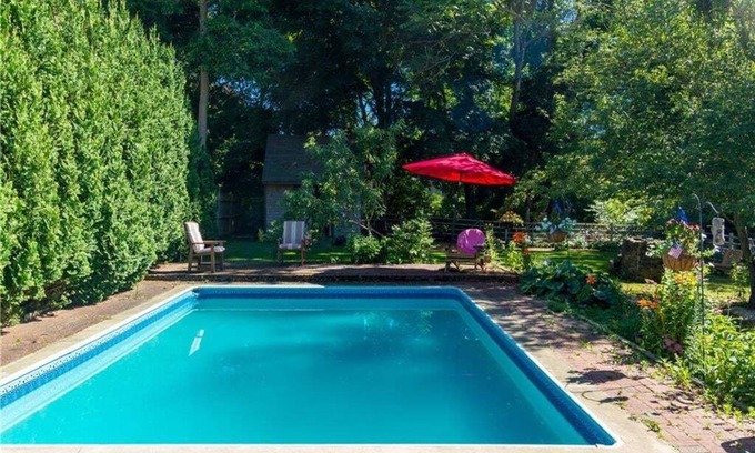 Wakefield-Peacedale House | 3 bedroom, pet friendly home with pool, downtown Wakefield