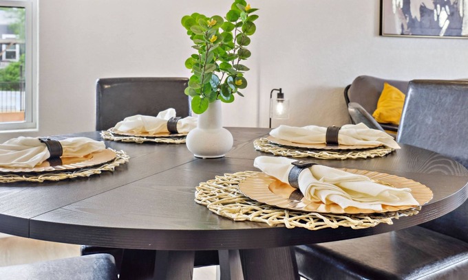 Near East Side Apartment | 3br-2ba Cityscape Haven With Panoramic Tower View