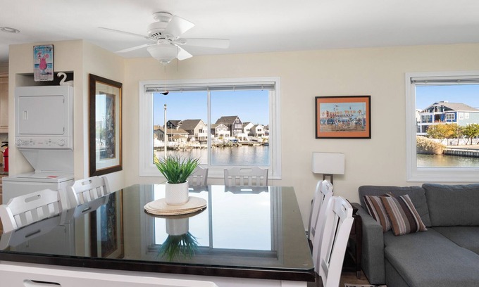 Seaside Heights Villa | 40'feet private Waterfront Upscale entire XL 2ndFL 2/3 bedroom 2.5 bath Jacuzzi