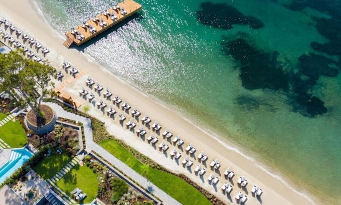 Bodrum City Center Resort | 5 Star Resort 4+1 Flat with Private Beach