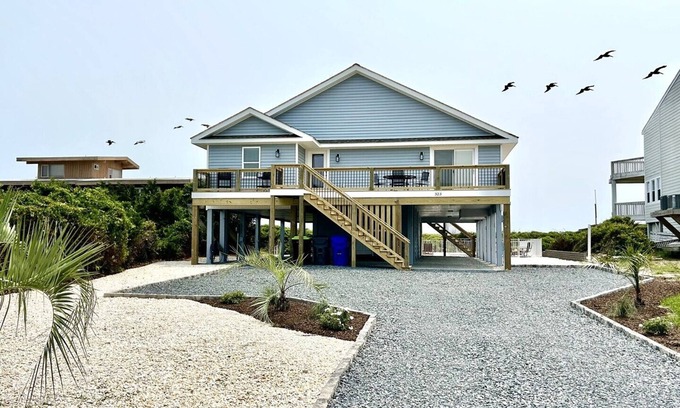 Caswell Beach House | 5BR 5.5BA House-Oceanfront; Ocean, ICW & Lighthouse Views; Sleeps 10