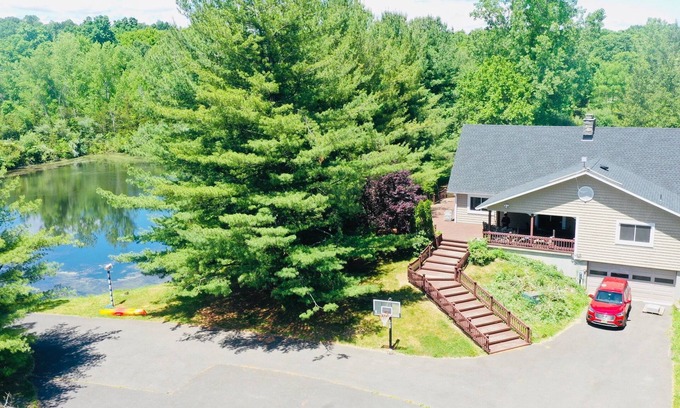 Craryville Villa | 5k+ Sq Ft of Luxury Living on 54 Acres near Hudson
