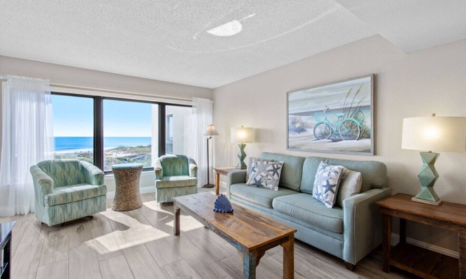 Amelia City Condo | Amelia Surf & Racquet Club Condo | 4th Floor Ocean Front | Pools | Tennis Courts | Sleeps 4