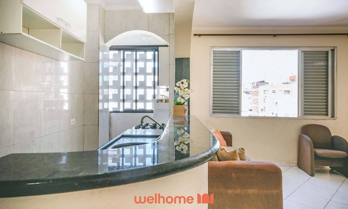 Embare Apartment | Apartamento à beira-mar na Praia do Embaré, Santos
