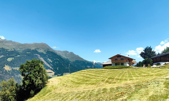 San Martino in Passiria Apartment | Apartment 'Matatzspitz' with Mountain View, Private Terrace and Wi-Fi
