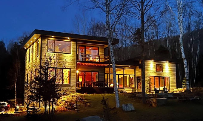 East Burke House | Architectural Gem country home with pickleball court.