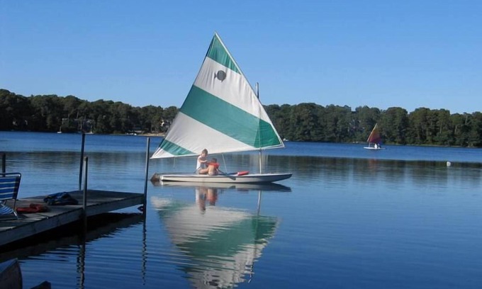 Harwich Cottage | Avoid crowds with private lakefront beach perfect for large groups!
