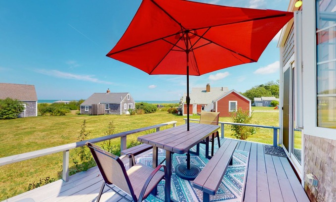 Barnstable Cottage | Bay view cottage w/deck, gas grill & great view - steps to private beach